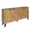 Moderner Sideboard mit 4 Türen, Stauraum mit verstellbaren Einlegeböden, Metallgriffe und Beine, für Wohnzimmer & Esszimmer, einfache Montage