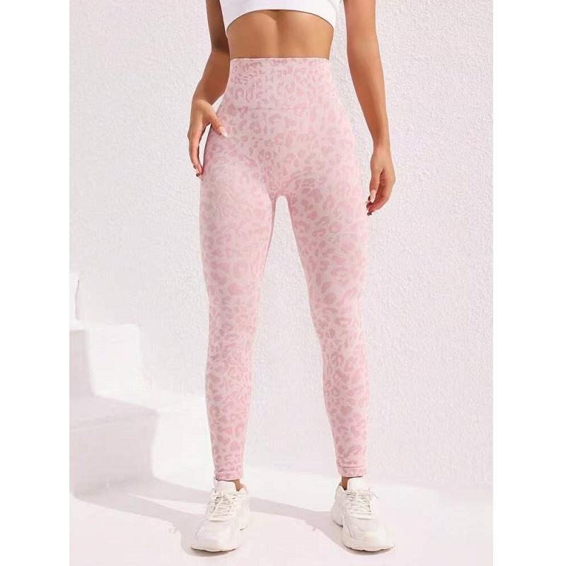 Sportovní legíny s vysokým pasem Dámské bezešvé leopardí jógové kalhoty Zvedání boků Trénink Fitness Venkovní legíny pro ženu