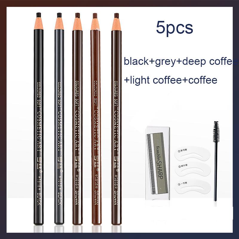Creionul pentru sprâncene pentru femei cu fir de tragere este impermeabil și rezistent la vopsea
