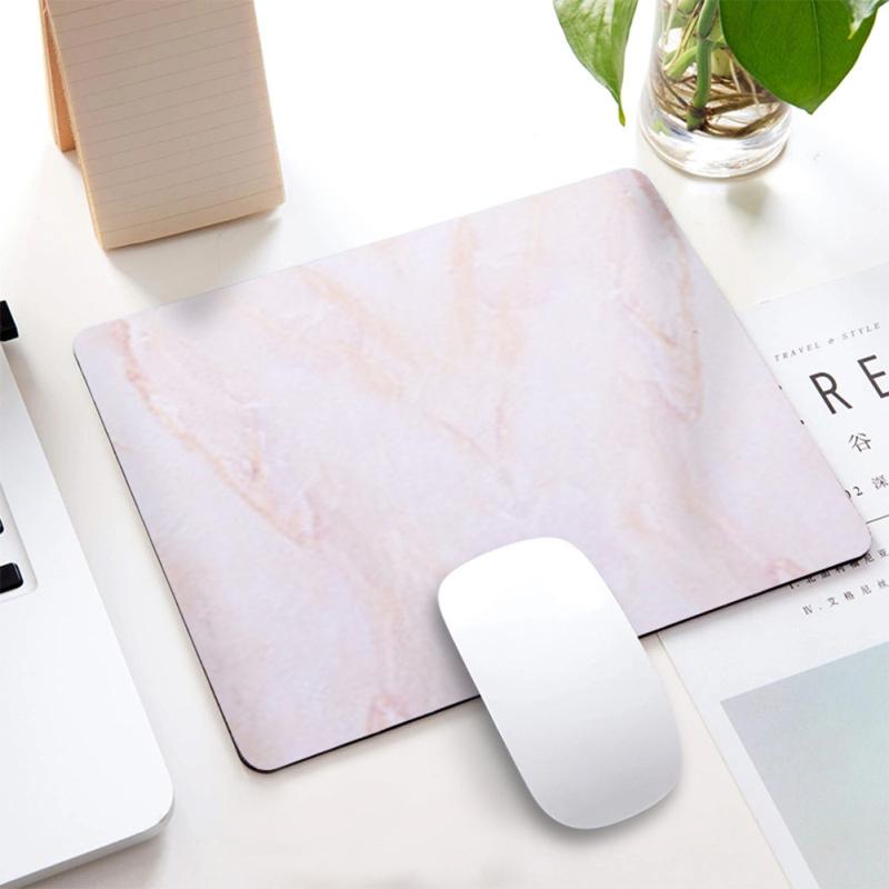 22cm*18cm*0.3cm Mouse Pad Rubber + Cloth Marble Pattern Non-slip Game Pad