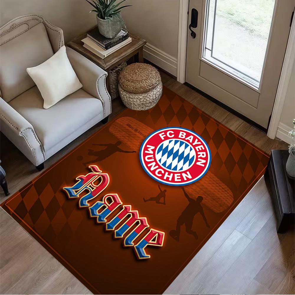 Bayern Munich Fire Art Floor Mat Perfect for Balcony Study room Kitchen Hallway Antislip Carpet Decorate Offices Spiritual Gift