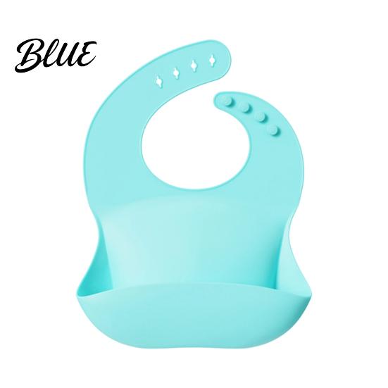 Non Irritating Silicone Bibs for Summer Baby Bib Waterproof Soft Adjustable Feeding Durable Comfortable Sensitive Skin Large Pocket Food Catch