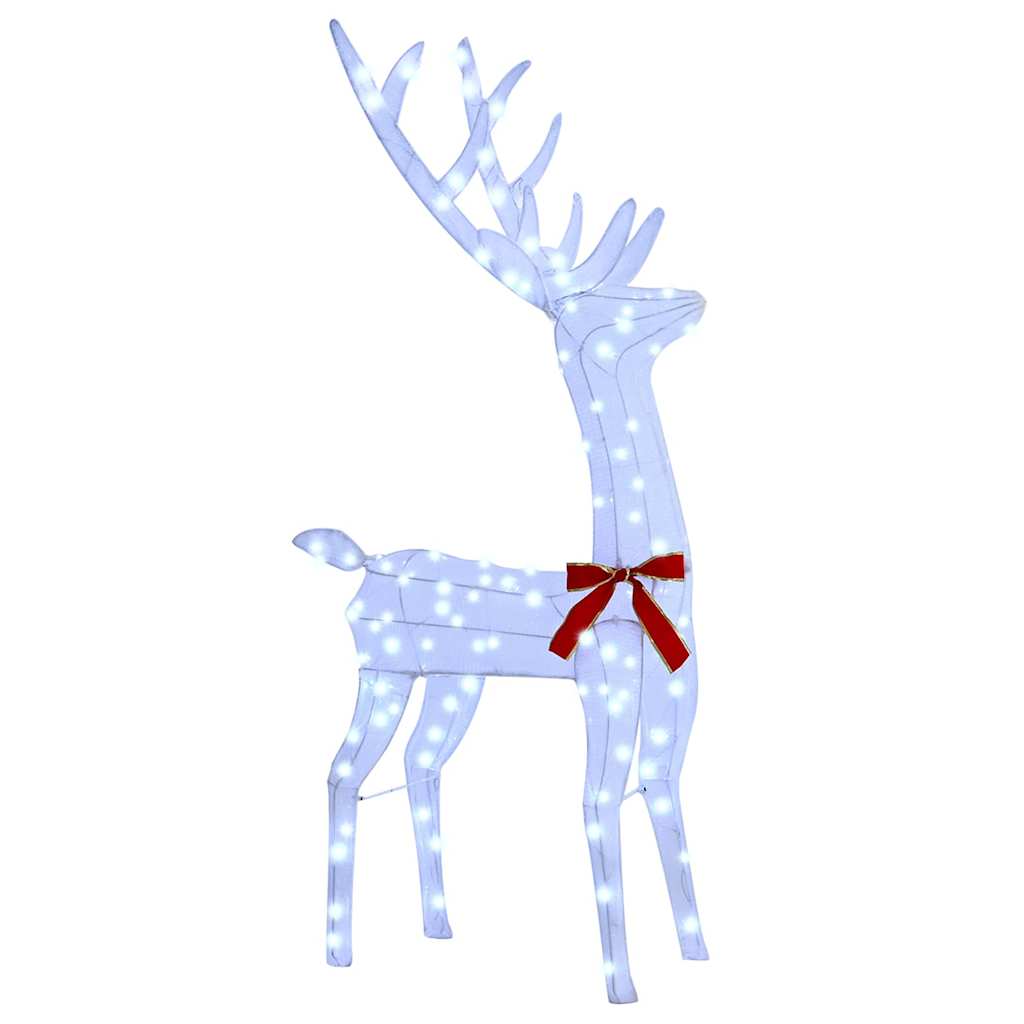 Reindeer Family 3 pcs Cold White 68 x 26 x 127 cm Fabric