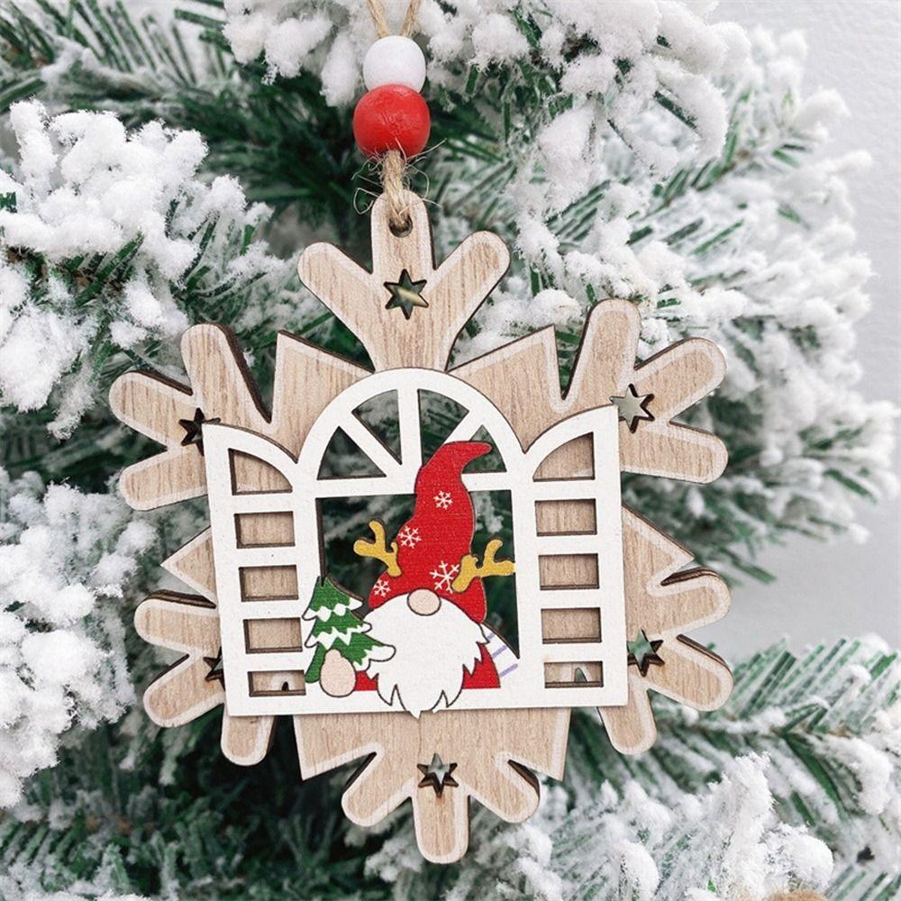 Santa House Faceless Man Pendant Pentagram Christmas Decorations  New Year