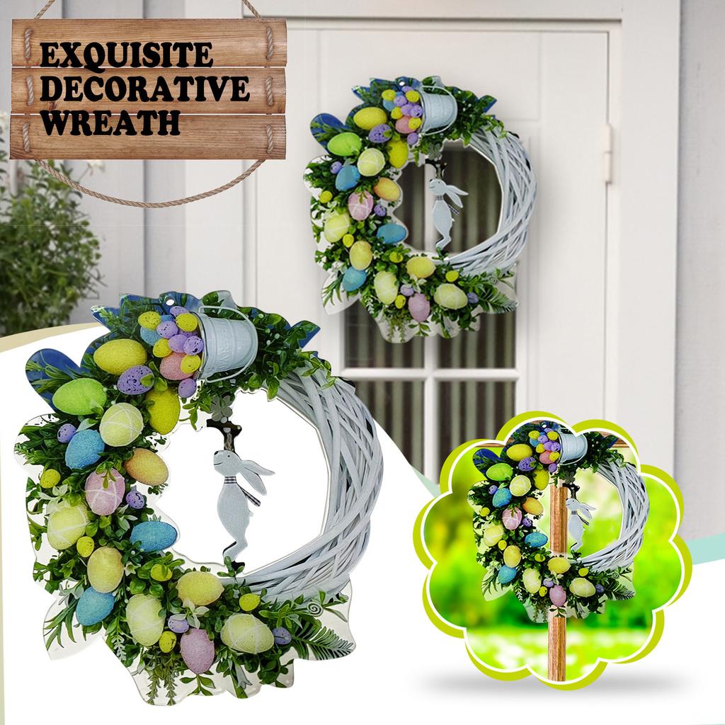 Wielkanocny kwiat wiszące tabliczki znaki króliczek królik girlanda wieńce rekwizyty do dekoracji domu urodziny wesele artykuły domowe