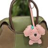 Adorable Curly Dog Keychain PU Leather Bag Charm With Secure Metal Hook For Purse Backpack Decoration Lightweight Design