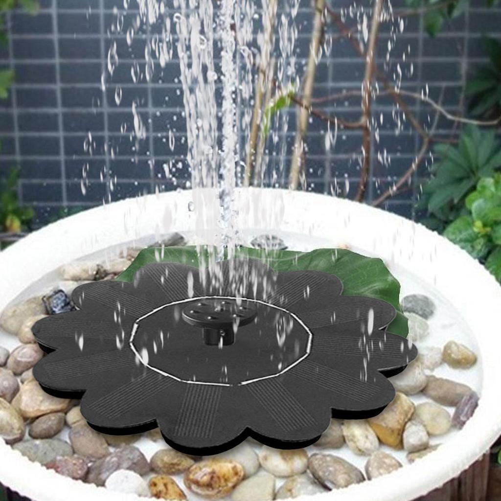 Bird Bath Solar Fountain Flower-Shaped Water Fountain Pump Waterfalls Outdoor Birdbath For Pool Pond Landscape Yard Patio Porch