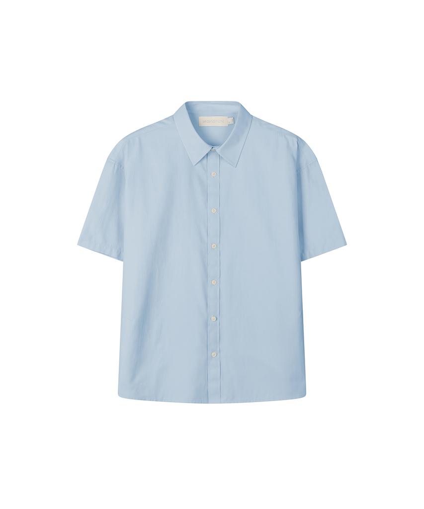 Sekeonmonollogeu (Tie Set)Semi Cropped Dart Cotton Short Shirt [4 Colors]_Sesh026