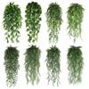 Artificial Hanging Flowers Uv Resistant Fake Plastic Faux Hanging Plants Morning Glory Vines Home Garden Wedding Wall Decor
