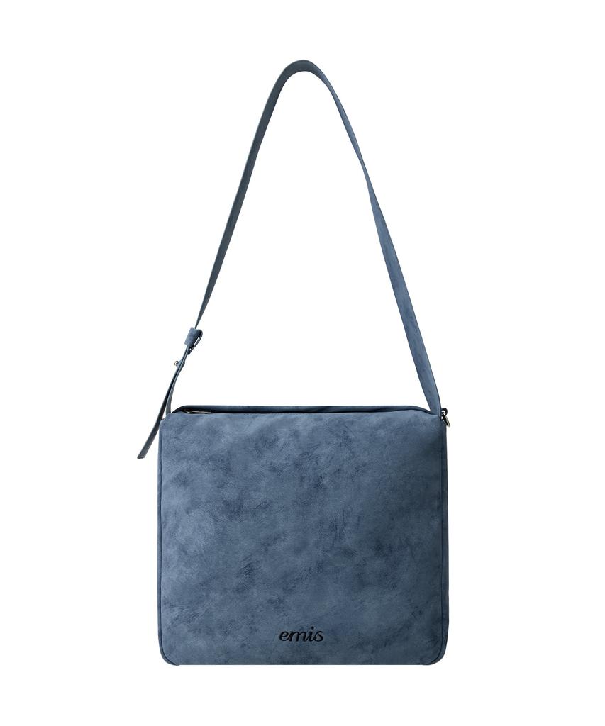 Emis Wide Strap Shoulder Bag-Blue