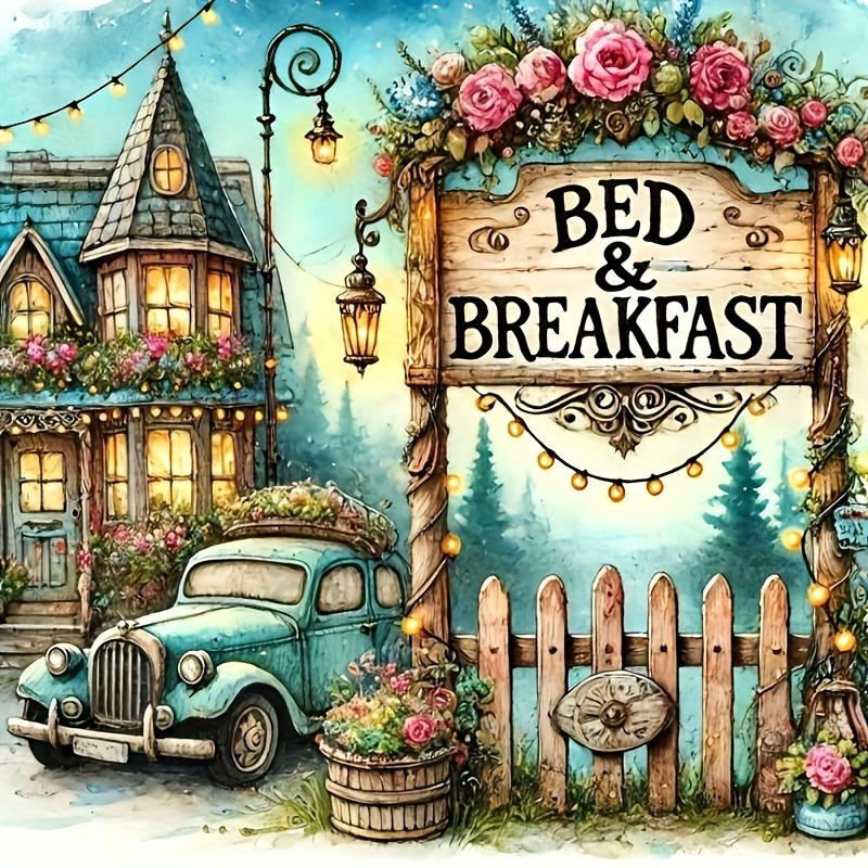 1pc 5D Hotel Diamond Painting Kit, DIY Unique Full Drill Mosaic Handicraft, Handmade Art Gift, Holiday Party Decoration, Unframed Canvas Wall Art, Sui