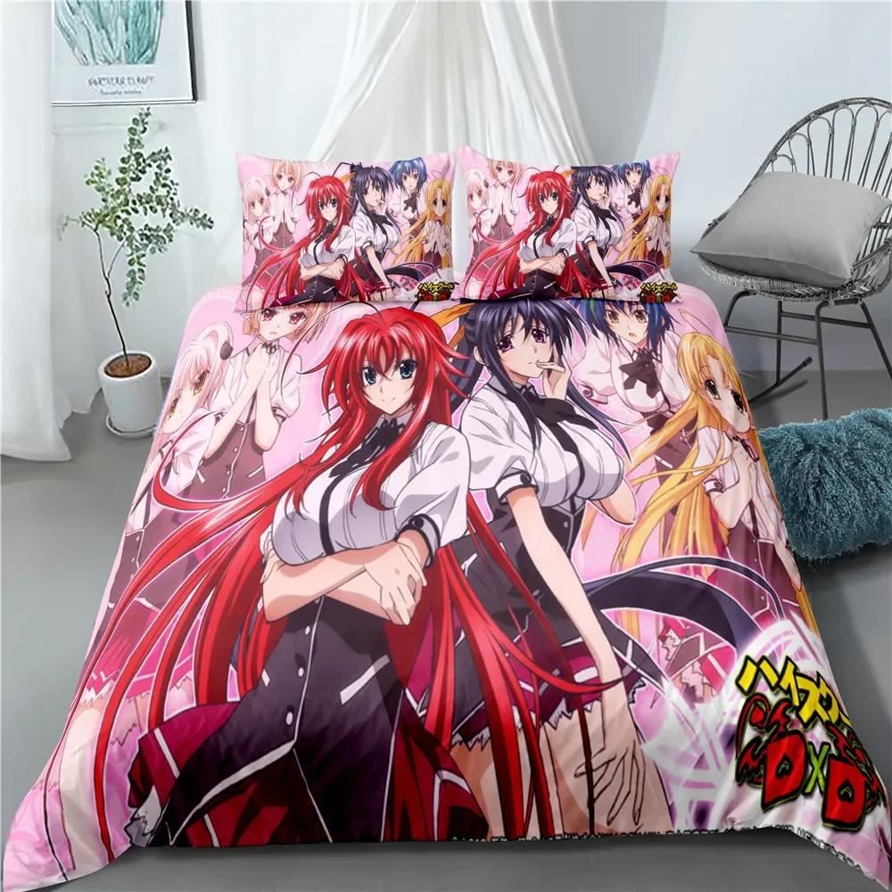 Anime High School Dxd 3D Printed Bedding Set Duvet Covers Pillowcases Comforter Bedding Set