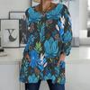 Women V Neck Plus Size Long Sleeve Blouse Soft Loose Tops For Daily Leisure Outfits
