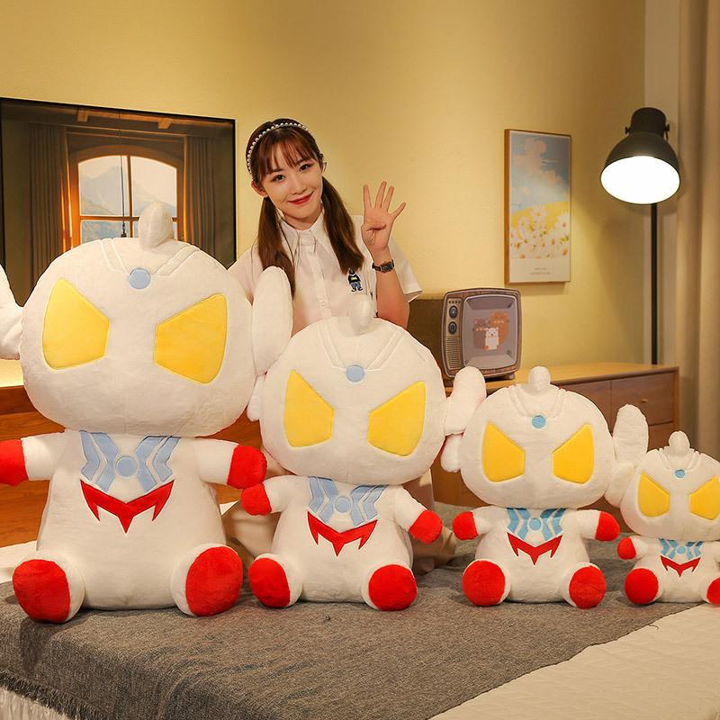 New Q Version Cute Down Cotton Ultraman Plush Toy Doll, Grab Machine Doll Throw Pillow Doll