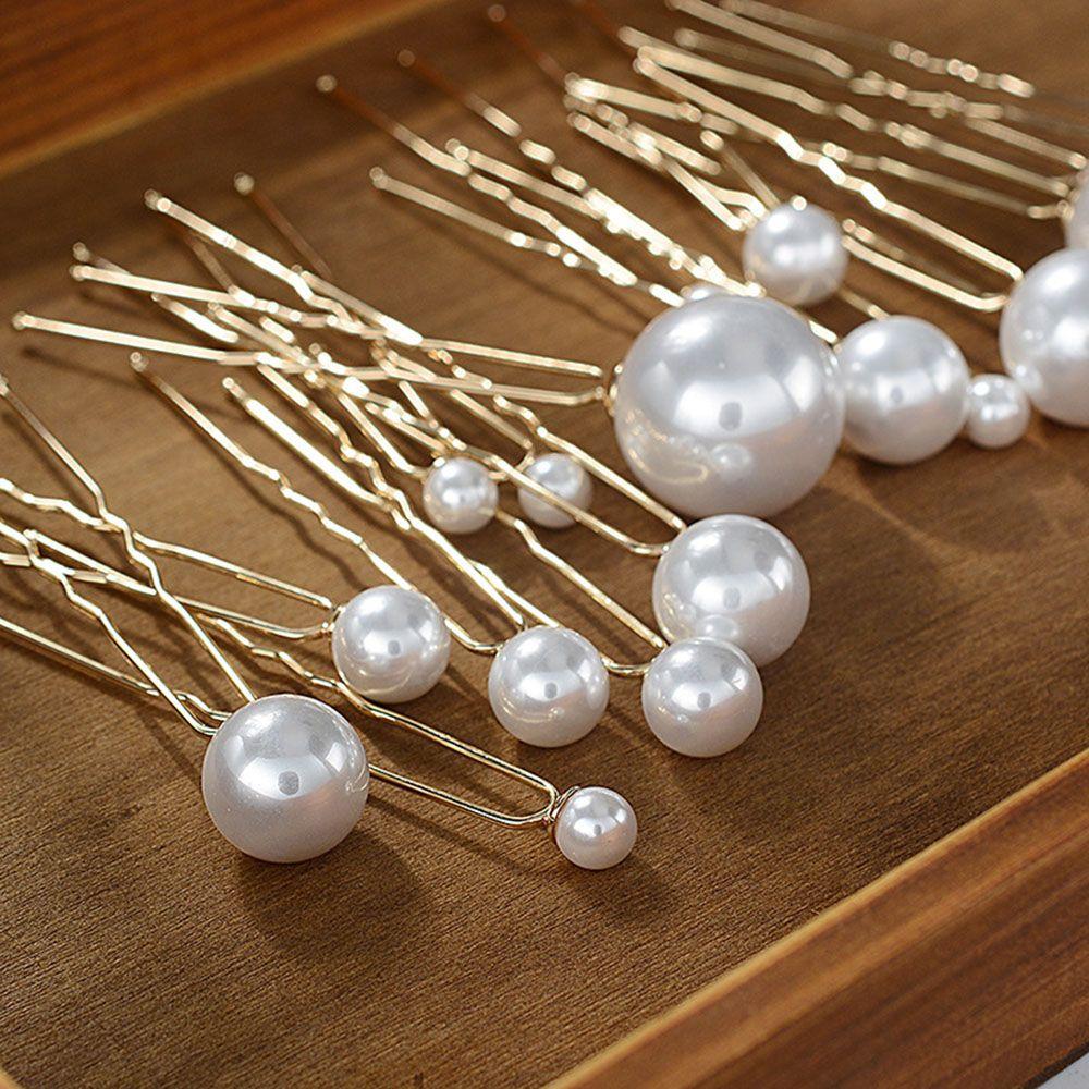 Tools Pearl U-shaped Hair Accessories Wedding Headwear Pearl Hairpin Bridal Tiara U-shaped Hairpin