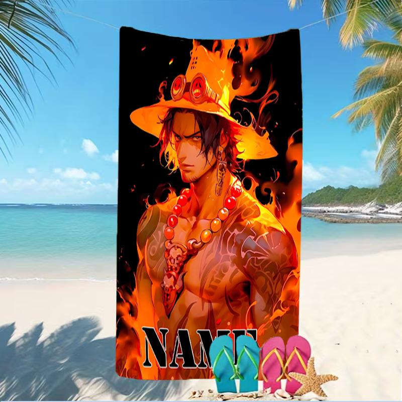 Customizable personalized beach towels One Piece themed designs.Suitable for the beach, yoga, sports;ideal as beach accessories