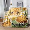 Capybara And Cat Customize Your Name Blanket Warm Comfortable And Soft Blankets Are Suitable For Home Chairs Office Sofas Sofas Office Camping And