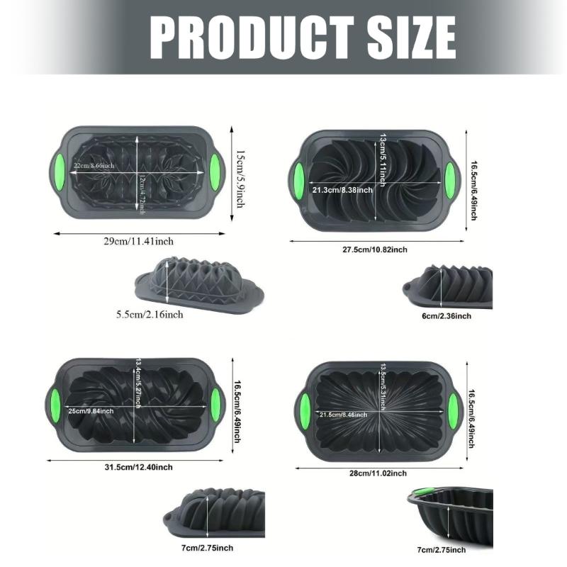Food Grade Silicone Cake Pan Heat Resistant Flexible Design Easy Cleaning Nonstick Bakewares Baking Mould