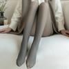 Women's Gray Fake Sheer Flesh Thickened See-Through Bare Leg Effect One-Piece Pantyhose Leggings for Autumn Winter
