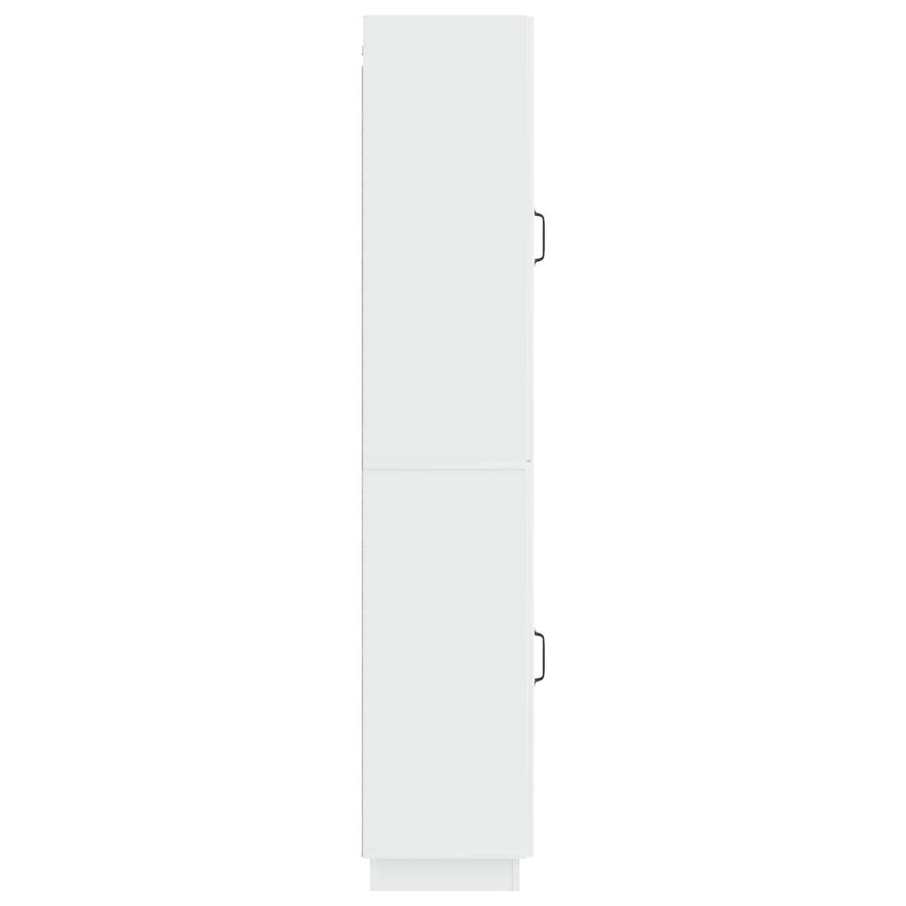 Cabinet Set 2 Pcs High Gloss White Particleboard