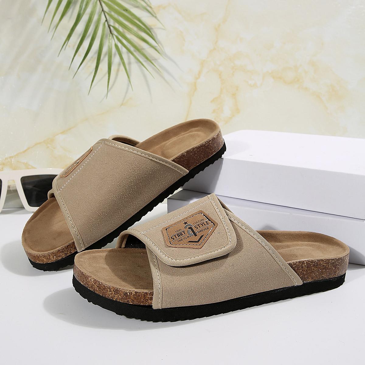 

мода 2024 Лето Высокое Качество Женские Тапочки Модные Повседневные Плоские Тапочки С Пряжкой На Ремне 42 хаки