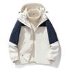Autumn New Large Size Outdoor Jacket Three-in-one Waterproof Waterproof Hooded Windbreaker Jacket