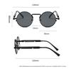 Metal Vintage Punk Style Sunglasses Men Retro Round Y2K Cyberpunk Women Sun Glasses Fashion Eyewear  Mujer UV400
