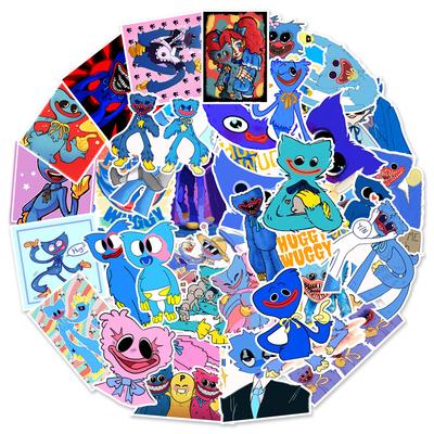 50 kreslených roztomilých HUGGY nálepiek na dekoráciu notebooku, kufra, pohára