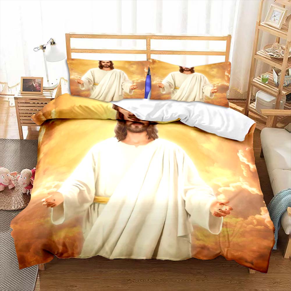 Jesus Virgin Mary Bedding Set Bedroom Twin Bedding Set Comforter Kids Adults Bed Duvet Cover Double King Comforter Home Decor