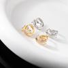 Elegant French Zirconia Intersecting Ear Cuff Hoop Earrings
