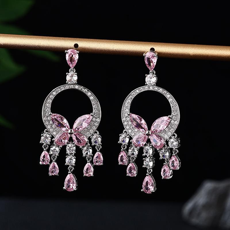 

Модные серьги-подвески для женщин розовый