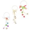 3Pcs Christmas Bell Pendants Exquisite Decorative Xmas Hanging Bells Christmas Tree Door Window Ornaments Festival Home Party