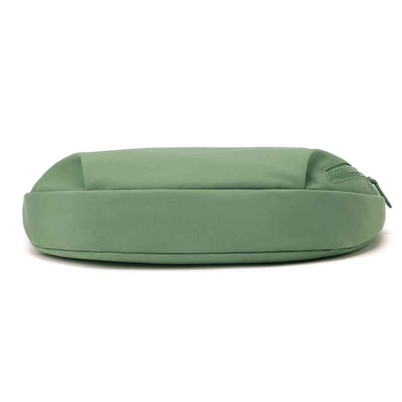 Solid Color Nylon Minimalist Crossbody Bag with Zipper Pockets and Adjustable Strap for Women