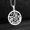 Stainless Steel Jewish Hebrew Tetragrammaton Wicca Pentagram Pendant Necklace Israeli Religious Amulet Jewelry