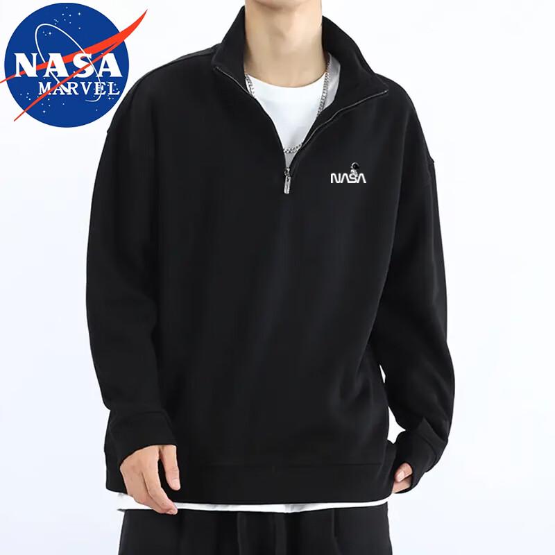 NASA MARVEL Men's Stand Collar Casual Sweatshirt