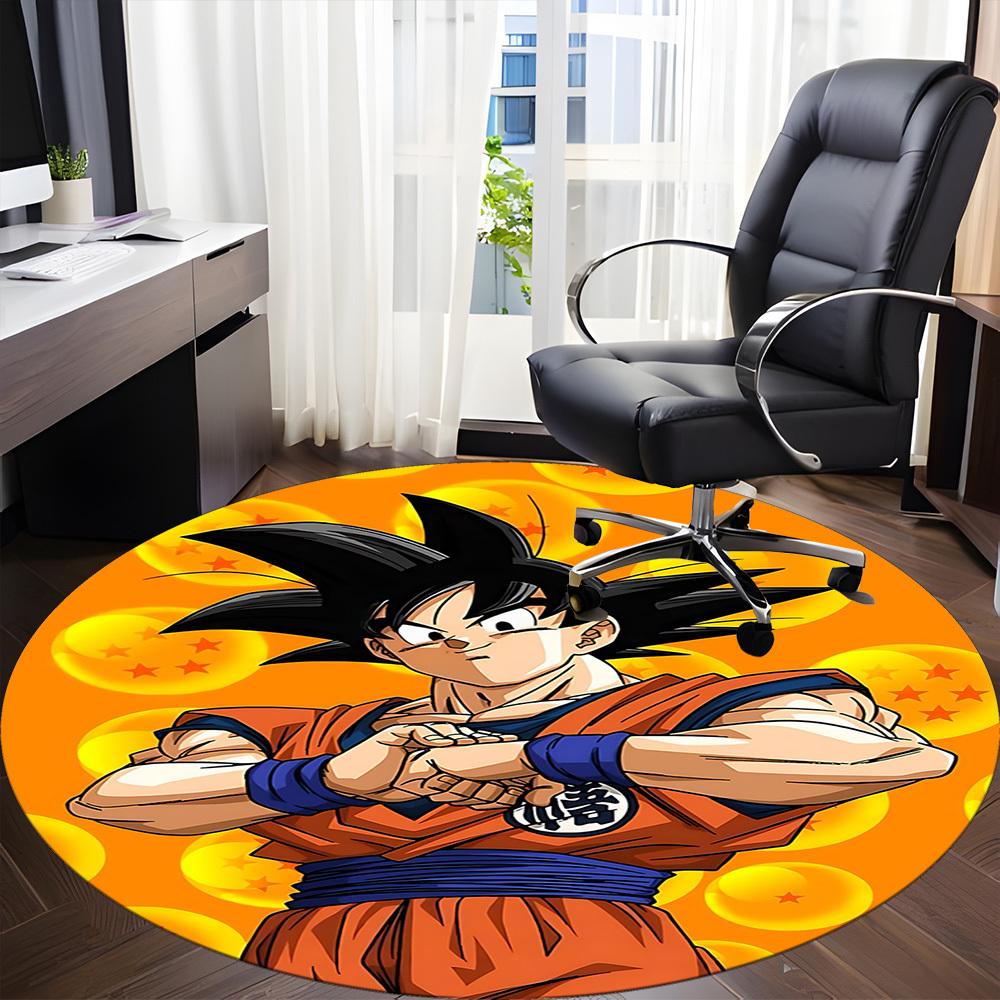 1pcGoku DragonBallZ Office Round Area Rug, Indoor Mat Suitable For Office,Bedroom Living Room Home Decor, Room Deco a0928140