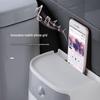 ecoco Double-Layer Waterproof Bathroom Tissue Box with Shelf