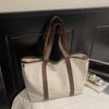 New Large Capacity Canvas Top Handle Bag Women Fashi Shoulder Bag Ins Commuter Comfortable and Versatile Texture Storage Bag