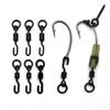 20 stücke Karpfen Angeln Schnell Ändern Wirbel Fit Ronnie Karpfen Rigs Zubehör Karpfen Flexi Spinner Haken Wirbel Für Karpfen Fisch angelgerät