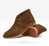 Stivali in pelle Stivali alti corti da uomo stile britannico con pile Calzature da lavoro Scarpe da uomo Stivali desertici