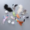 Durable Vibrant And Plastic Cat Toy Teaser Stick With Replaceable Parts Upper