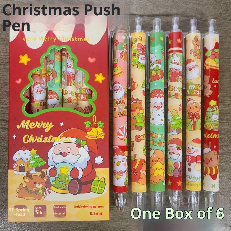 

Christmas-themed Neutral Pen 0.5mm Black Gel Pen 6Pcs/Set Student School Writing Stationery Supplies