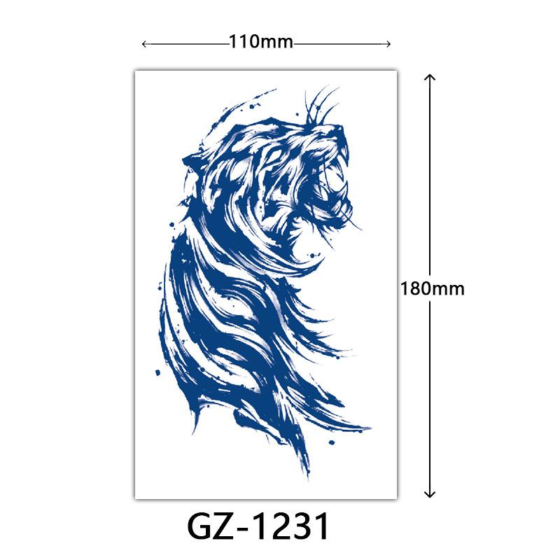 Herbal Tattoo Stickers, Juice Tattoo Stickers, Semi-Permanent English Letter Tattoo Stickers Tattoo