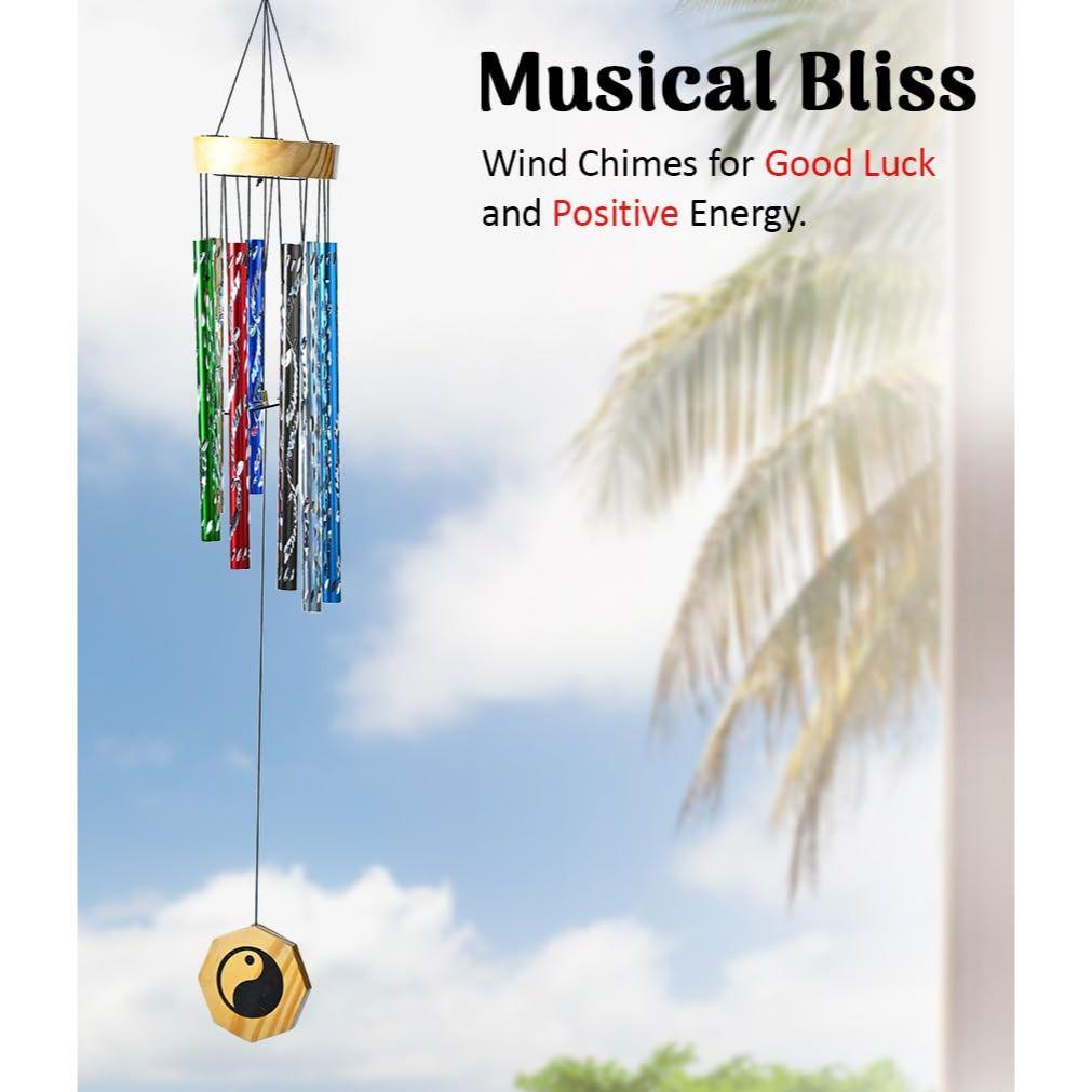 Calming Multi-Color Wind Chimes for Bedroom & Living Room – Relaxing Décor, Positive Energy, Unique Gift for Women, Men, Couples,