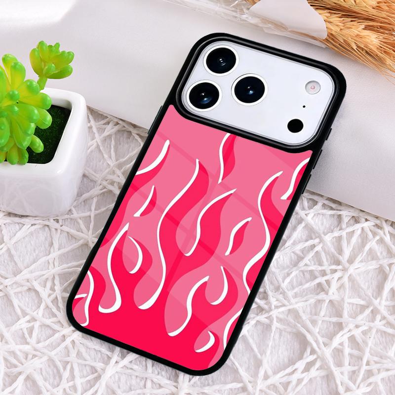 Flame Painted Fire Pattern Phone Case for iPhone 17 Air 16 15 11 12 14 13 Pro Max Shockproof Cover