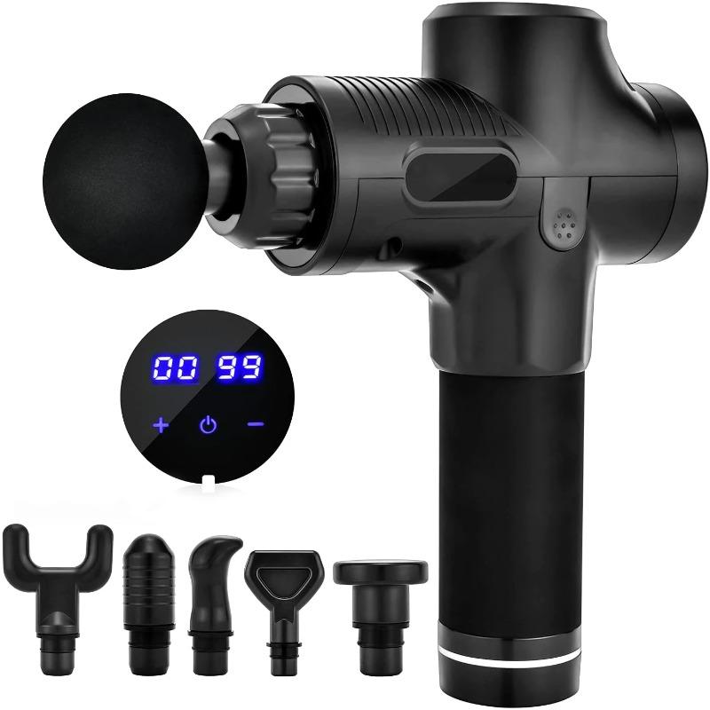 Limited Stocks Fascial Massage Gun Deep Tissue Body Massager For Muscle Pain Relief Lcd Display Adjustable Speeds