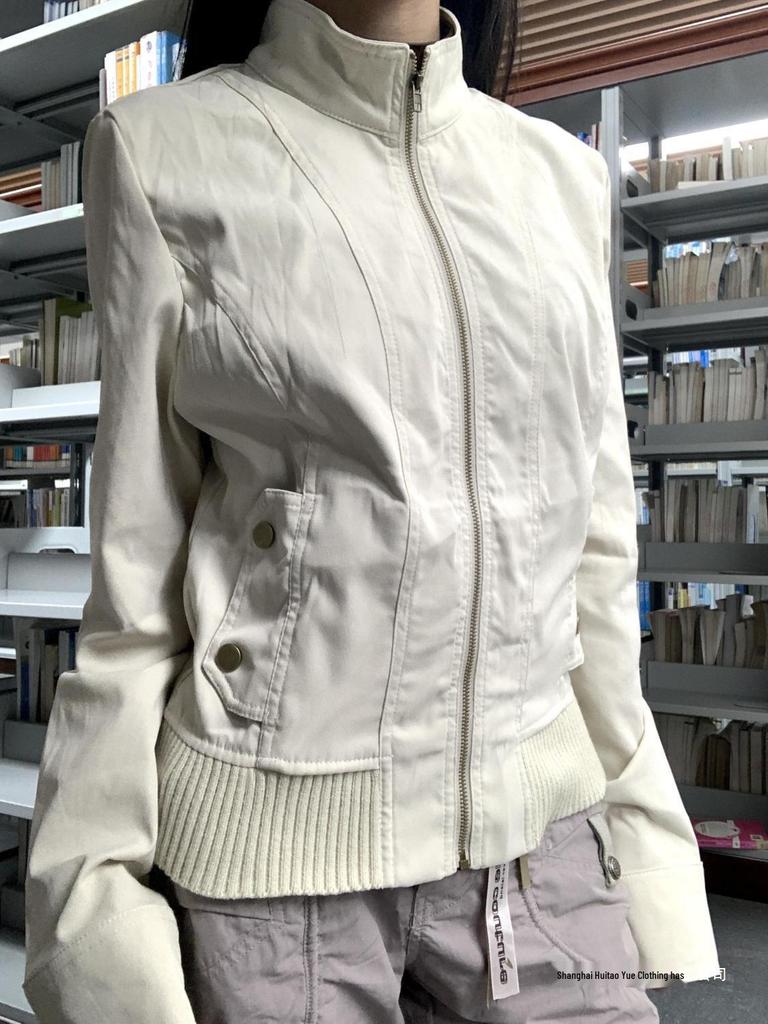 Korean Style Retro Stand Collar Slim Fit Jacket - Autumn 2025 Collection