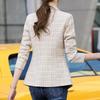 Spring Autumn Suit Coat Women Lapel Long Sleeve Slim Fit Single Button Suit Jacket with Pockets Office Lady Outwear