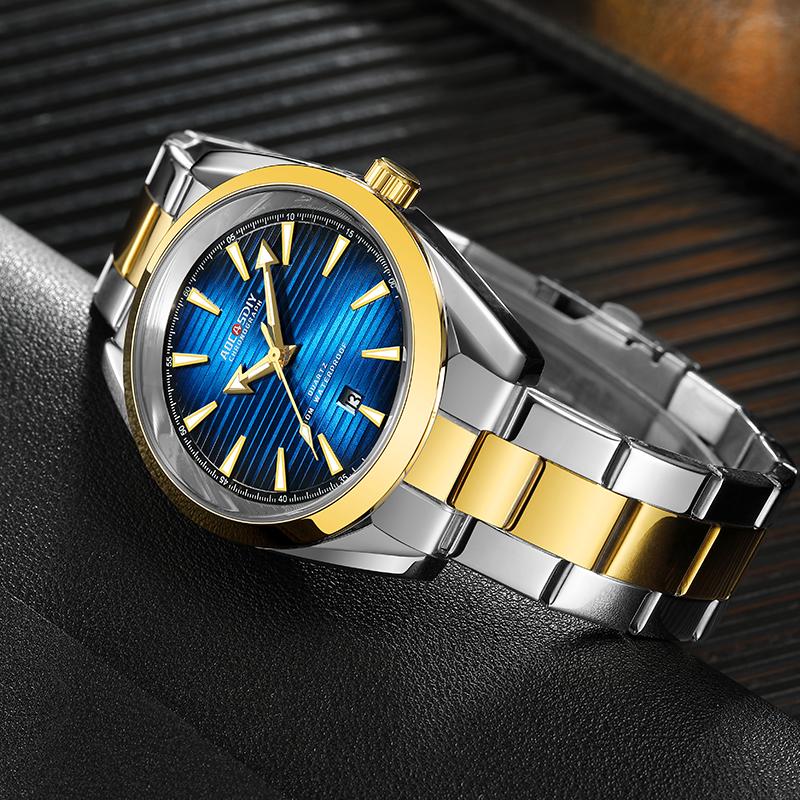 Mens Watches Stainless Steel Belt Quartz Wrist Watch Man Business Watch Calendar Date Luminous Male Casual Bracelet Clock