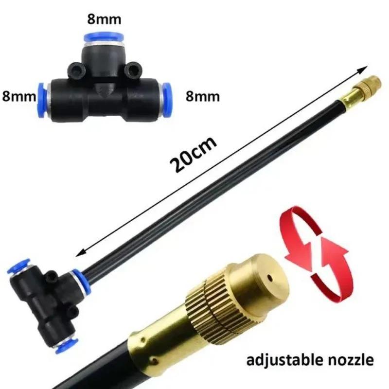 Kit d'arroseur automatique universel à buse rotative en cuivre, arroseur à atomisation pour jardin, balcon, kits d'arrosage